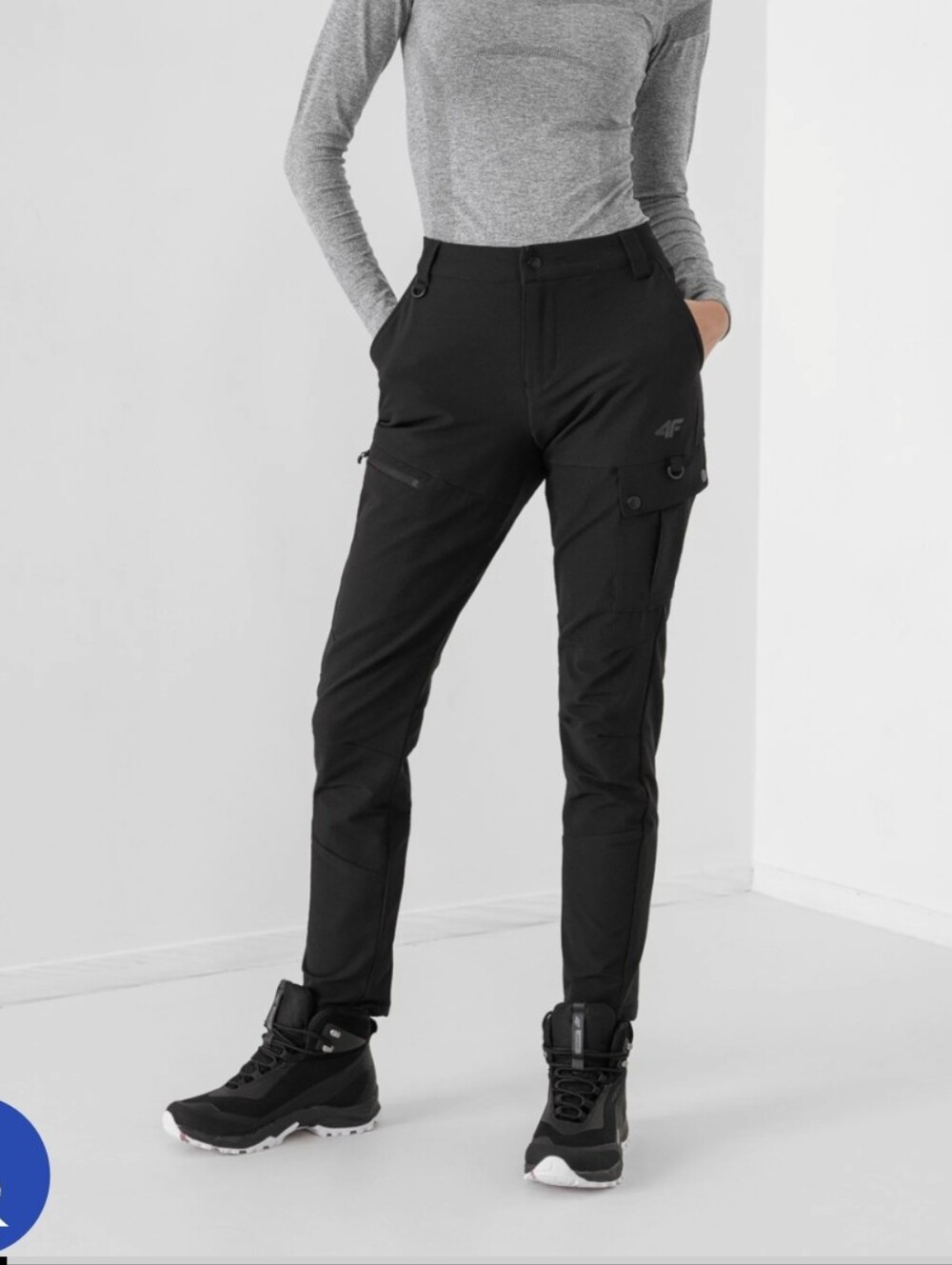 Women's 4F Black Outdoor Tech Hiking Pants